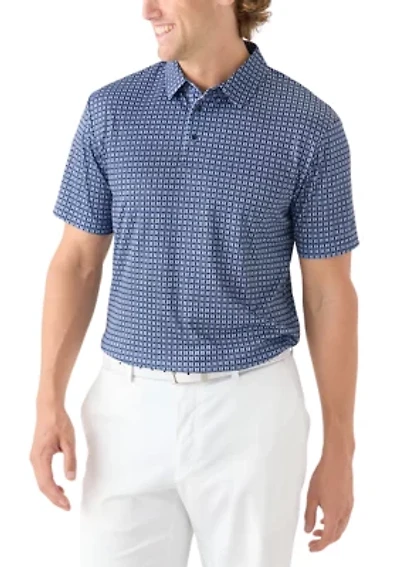 Men's Geometric Print Polo Shirt