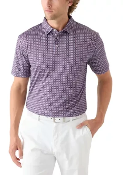Men's Geometric Print Polo Shirt
