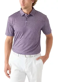 Men's Geometric Print Polo Shirt