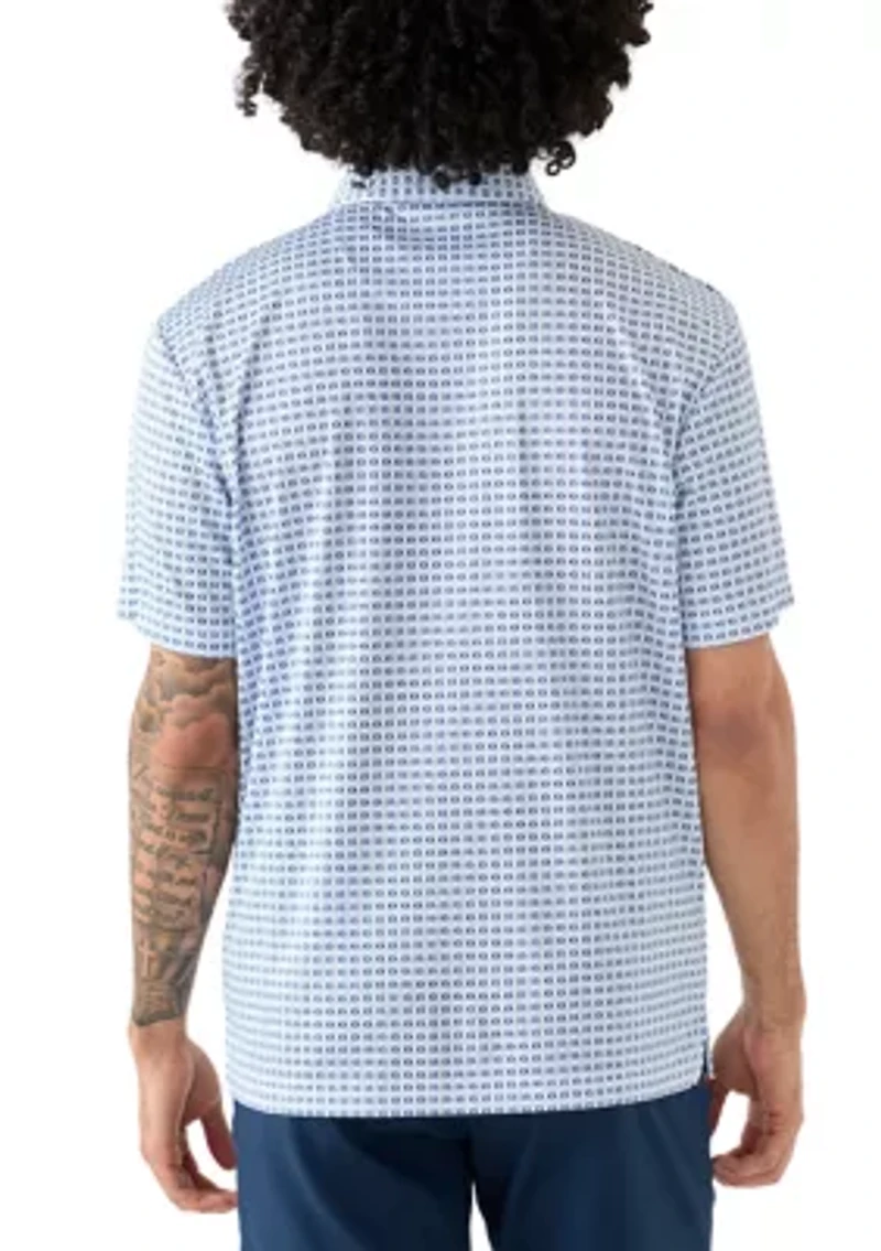 Men's Geometric Print Polo Shirt