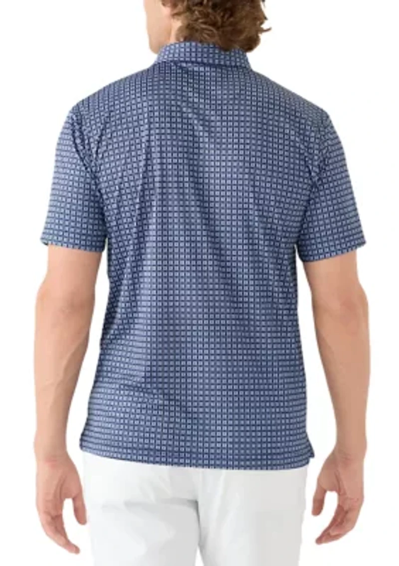 Men's Geometric Print Polo Shirt