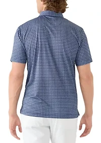 Men's Geometric Print Polo Shirt