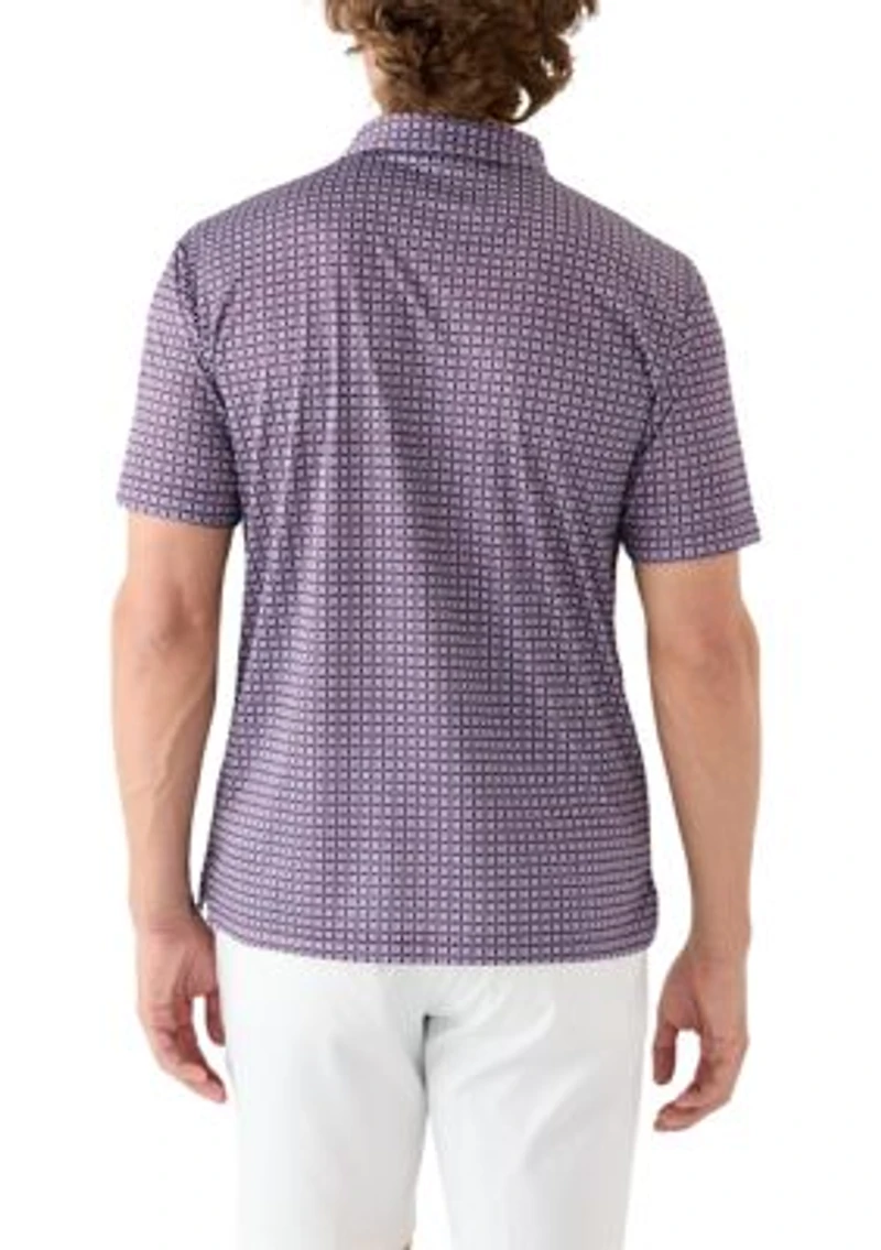 Men's Geometric Print Polo Shirt