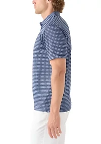 Men's Geometric Print Polo Shirt