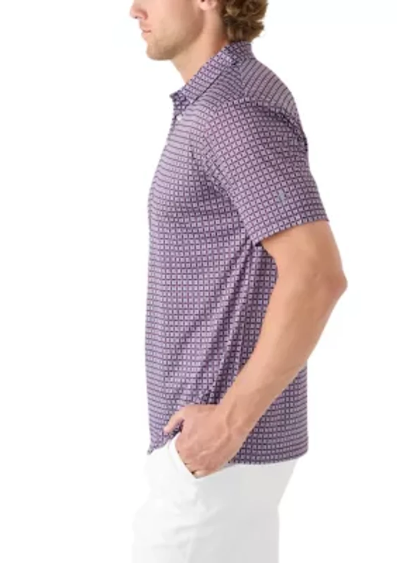 Men's Geometric Print Polo Shirt