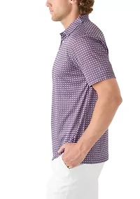 Men's Geometric Print Polo Shirt