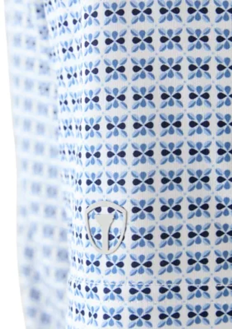 Men's Geometric Print Polo Shirt