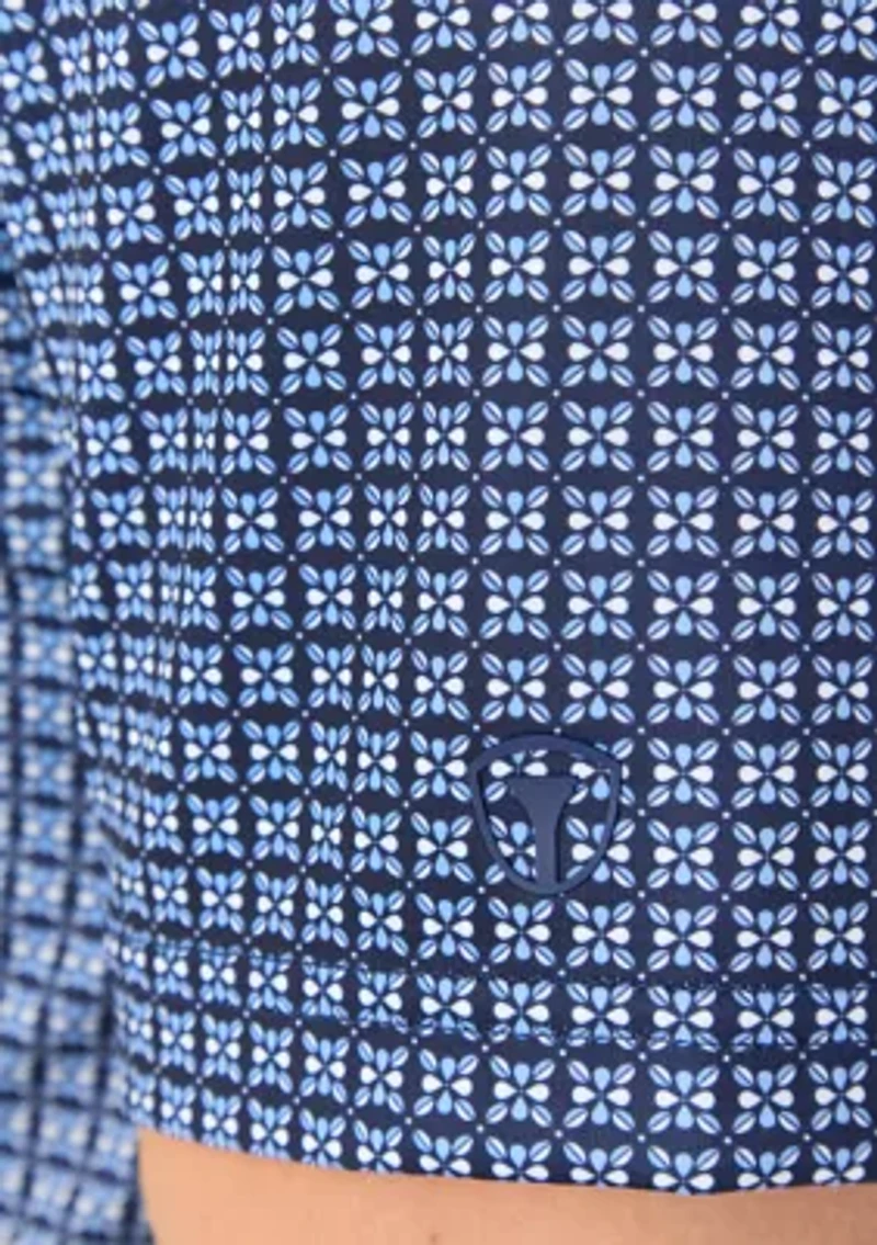 Men's Geometric Print Polo Shirt