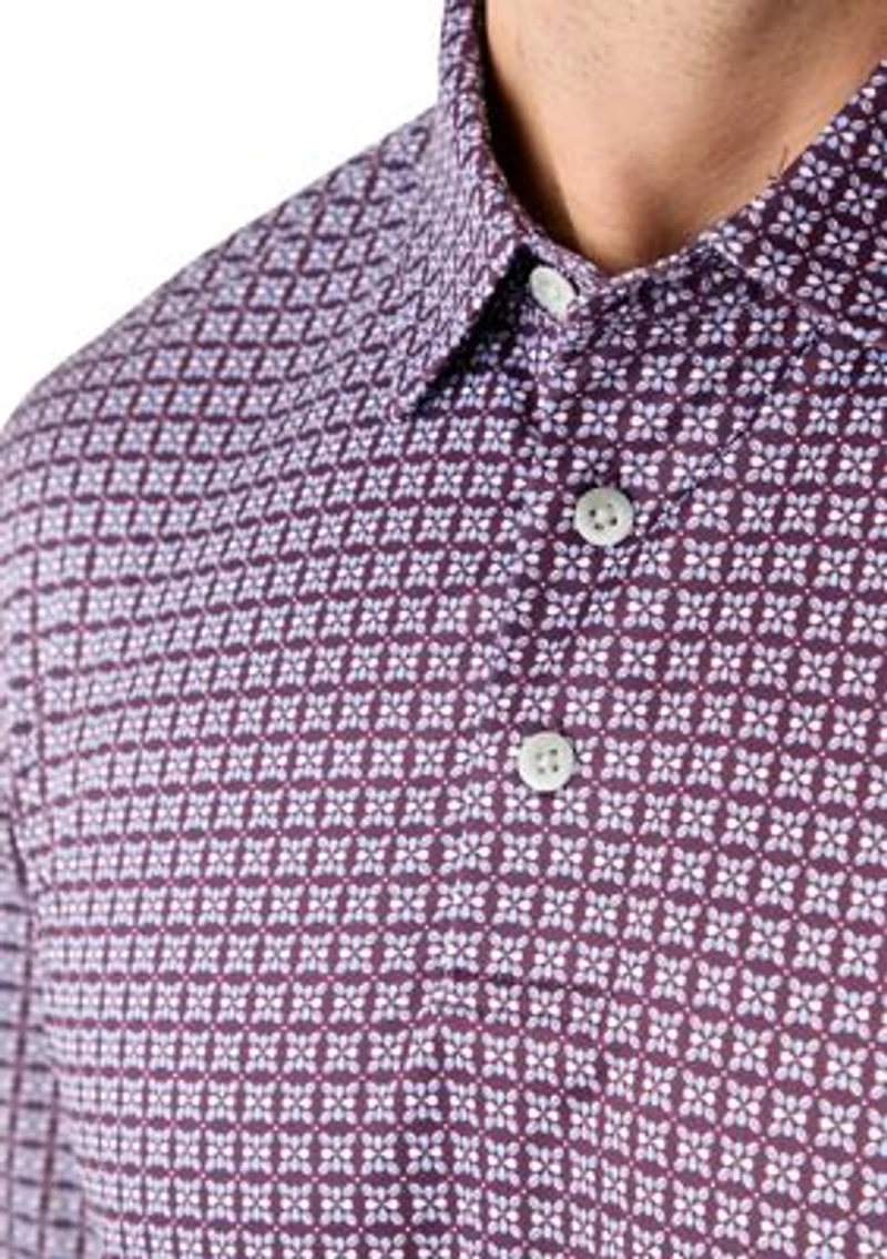 Men's Geometric Print Polo Shirt