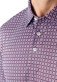 Men's Geometric Print Polo Shirt