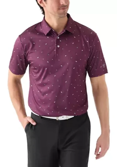 Martini Print Polo Shirt