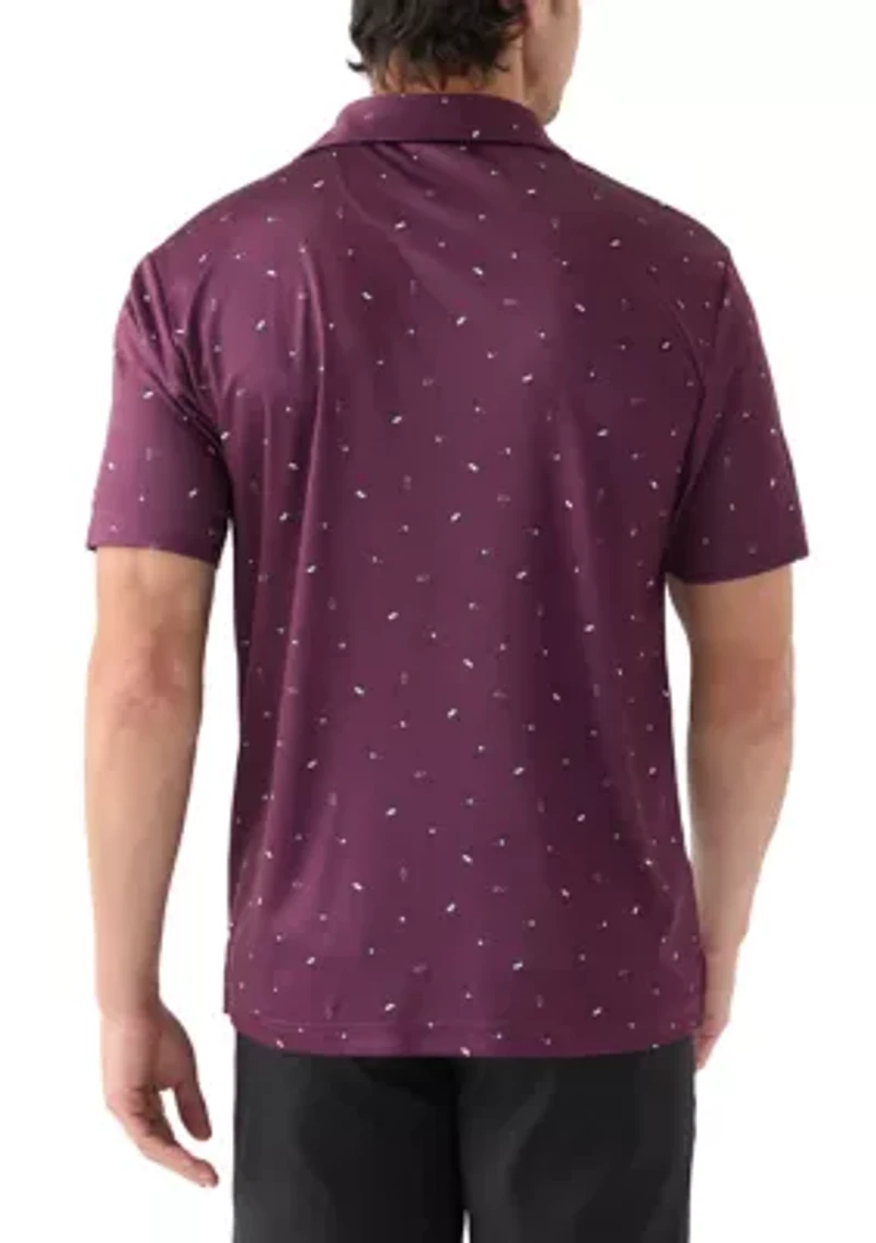 Martini Print Polo Shirt