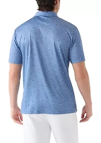 Martini Print Polo Shirt