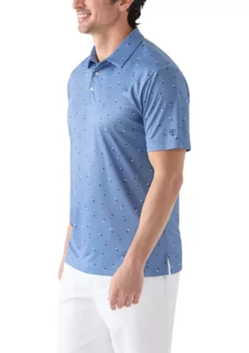 Martini Print Polo Shirt