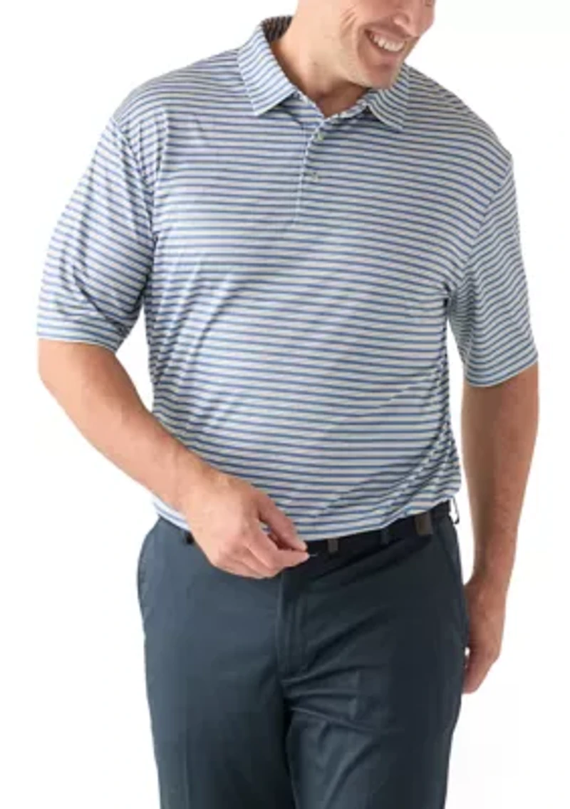 Big & Tall Multi Stripe Polo Shirt