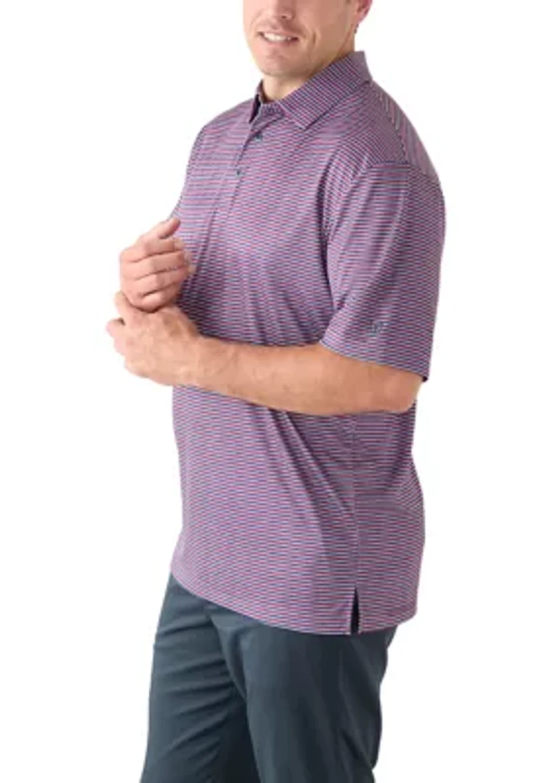 Big & Tall Multi Stripe Polo Shirt