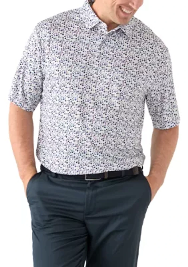 Big & Tall Short Sleeve Printed Polo Shirt