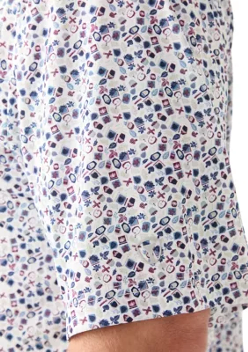 Big & Tall  Short Sleeve Printed Polo Shirt
