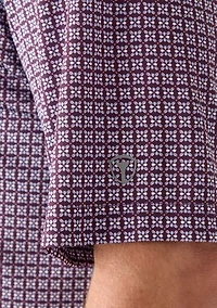 Big & Tall Short Sleeve Geo Print Polo Shirt