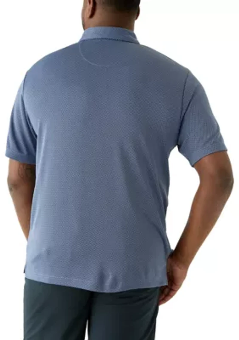Big & Tall Jacquard Printed Polo Shirt