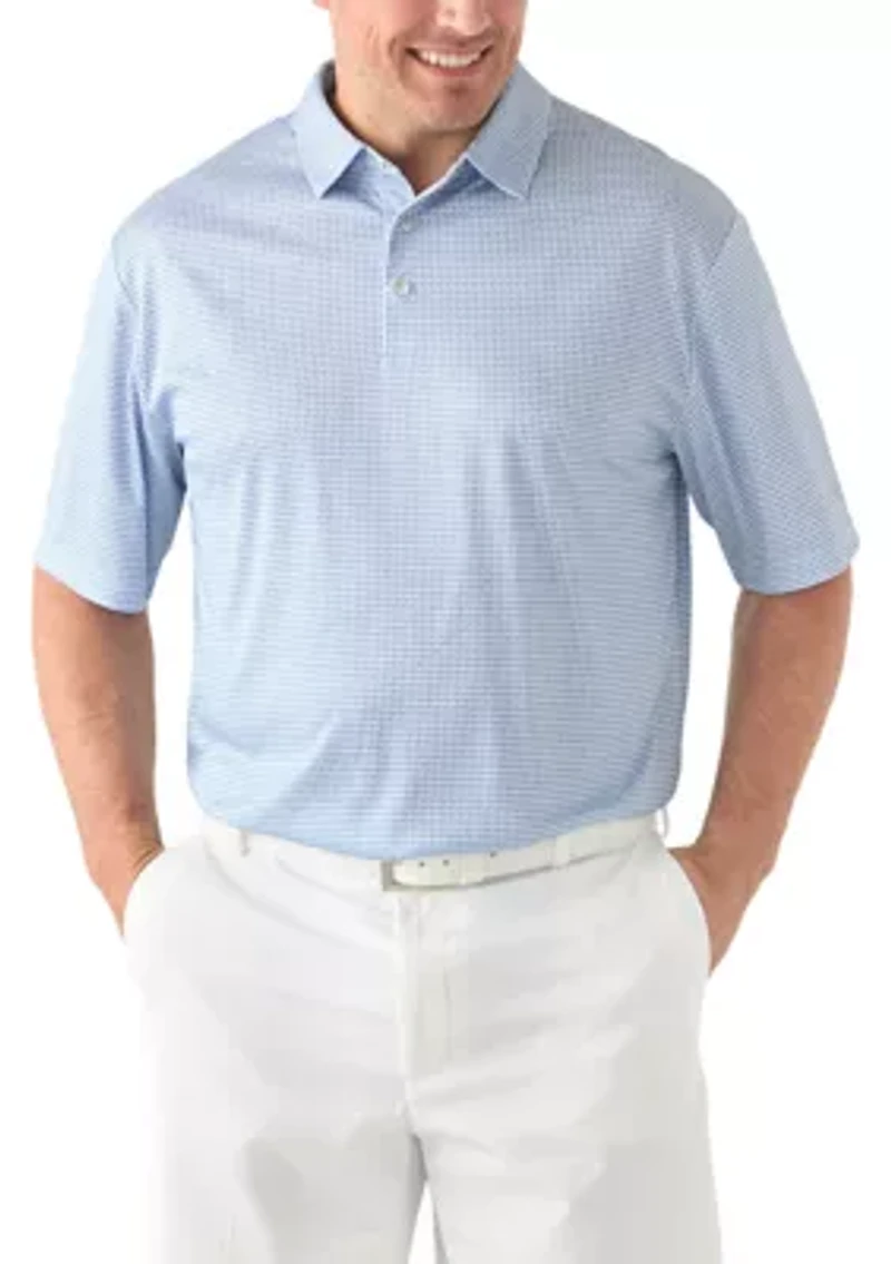 Big & Tall Short Sleeve Bird Print Polo Shirt