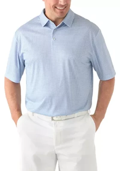 Big & Tall Short Sleeve Bird Print Polo Shirt