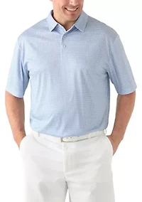 Big & Tall Short Sleeve Bird Print Polo Shirt