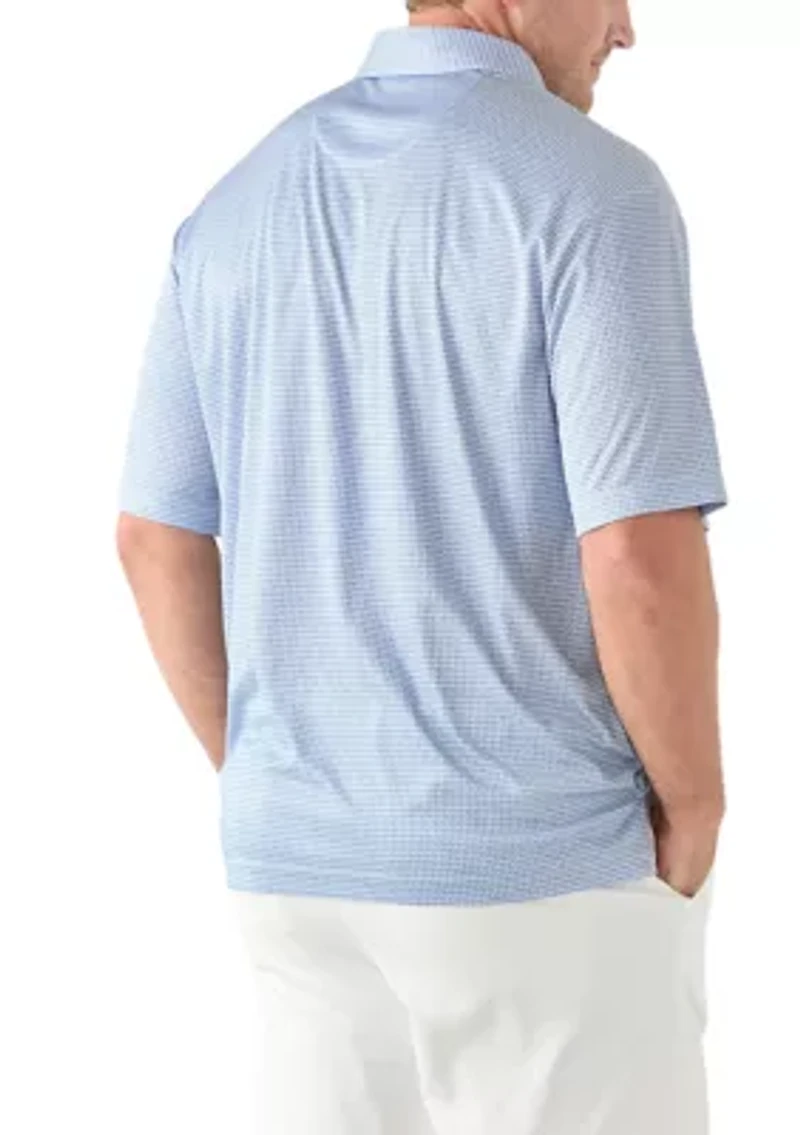 Big & Tall Short Sleeve Bird Print Polo Shirt
