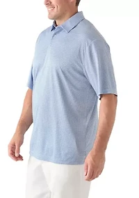 Big & Tall Short Sleeve Bird Print Polo Shirt