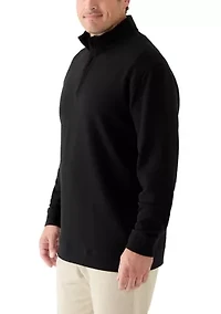 Big & Tall Midweight Argyle Quarter Zip Pullover
