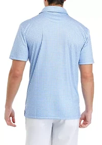 Men's Gingham Polo Shirt