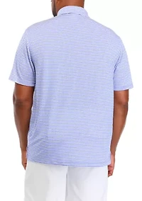 Big & Tall Short Sleeve Fashion Feeder Stripe Polo Shirt