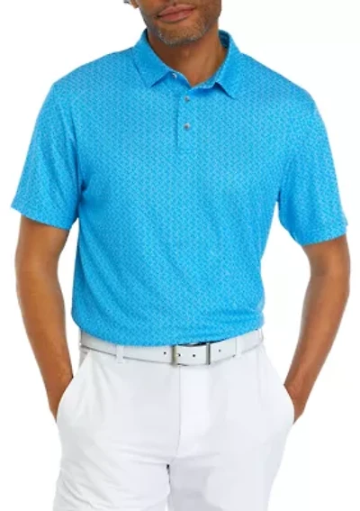 Big & Tall Jacquard Printed Polo Shirt