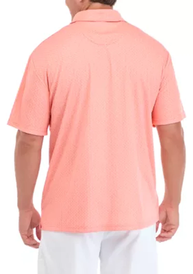 Big & Tall Jacquard Printed Polo Shirt