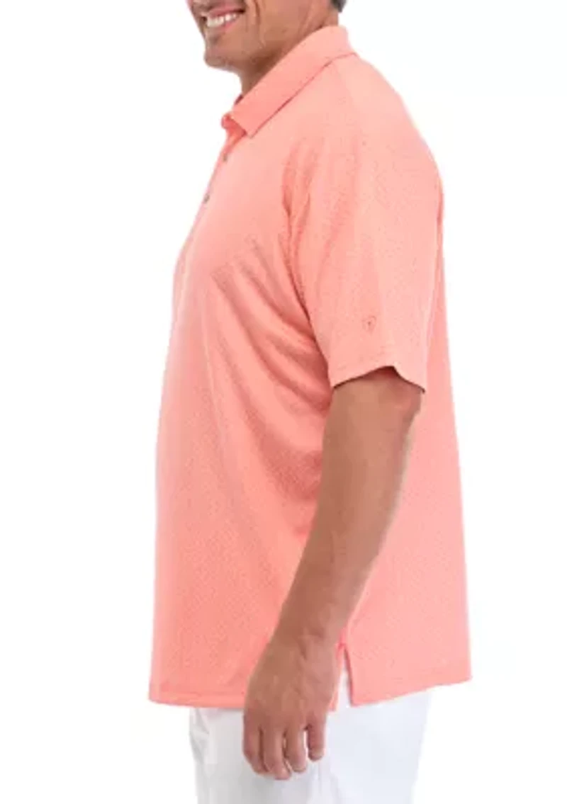 Big & Tall Jacquard Printed Polo Shirt