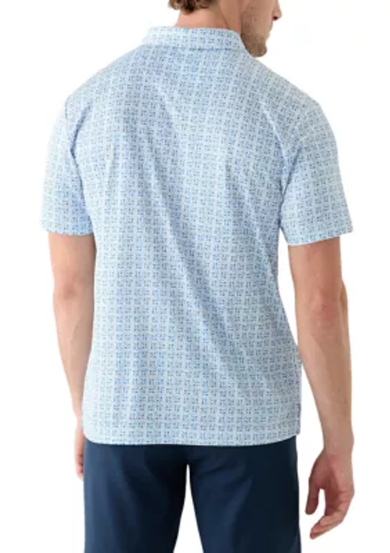 Men's Nautical Post Card Polo Shirt