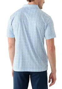 Men's Nautical Post Card Polo Shirt