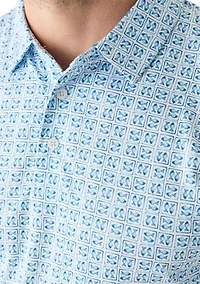 Men's Nautical Post Card Polo Shirt