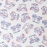 Men's Americana Golf Cart Print Polo Shirt