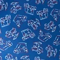 Men's Americana Golf Cart Print Polo Shirt