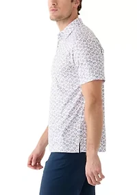 Men's Americana Golf Cart Print Polo Shirt