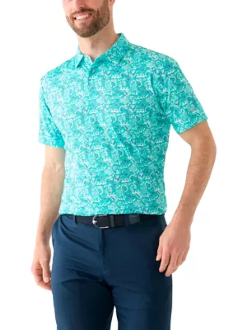 Men's Deep Sea Conversational Printed Polo Shirt