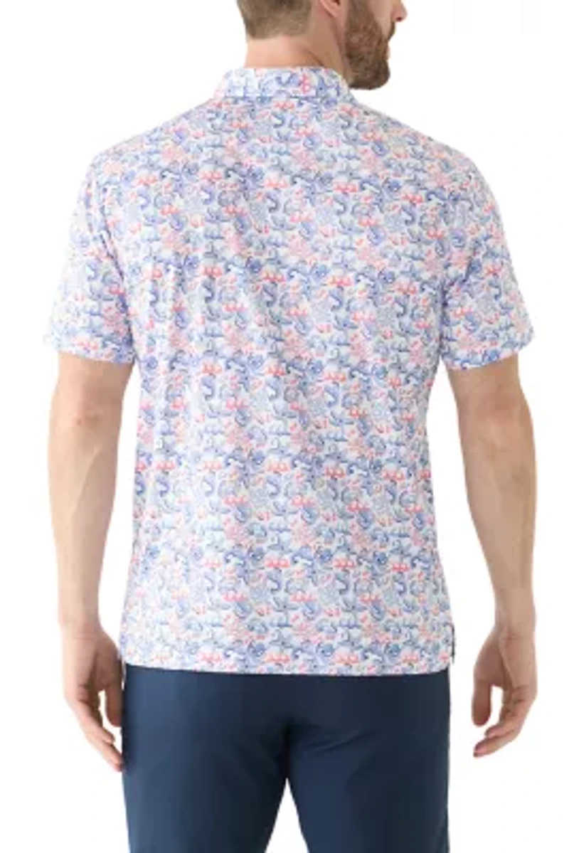 Men's Deep Sea Conversational Printed Polo Shirt