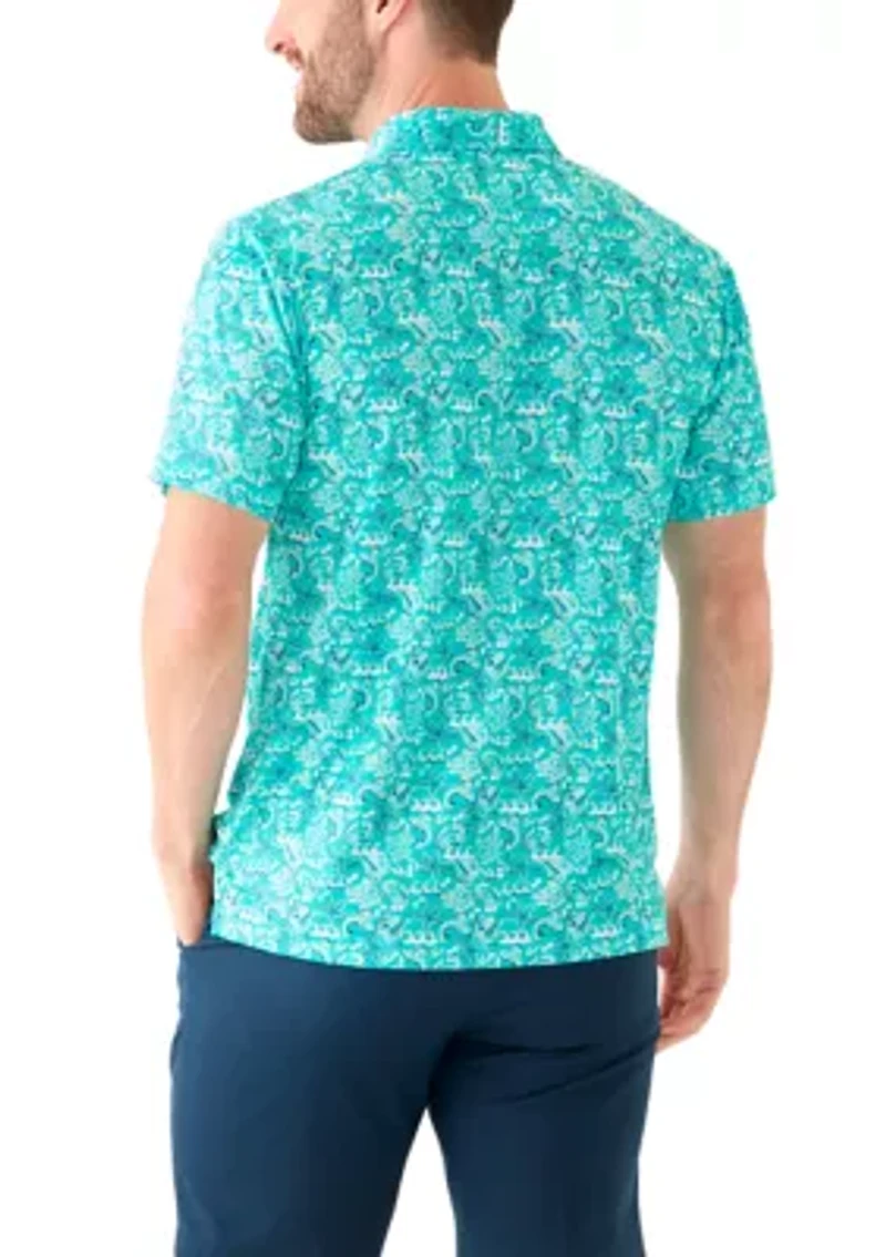Men's Deep Sea Conversational Printed Polo Shirt