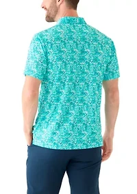 Men's Deep Sea Conversational Printed Polo Shirt