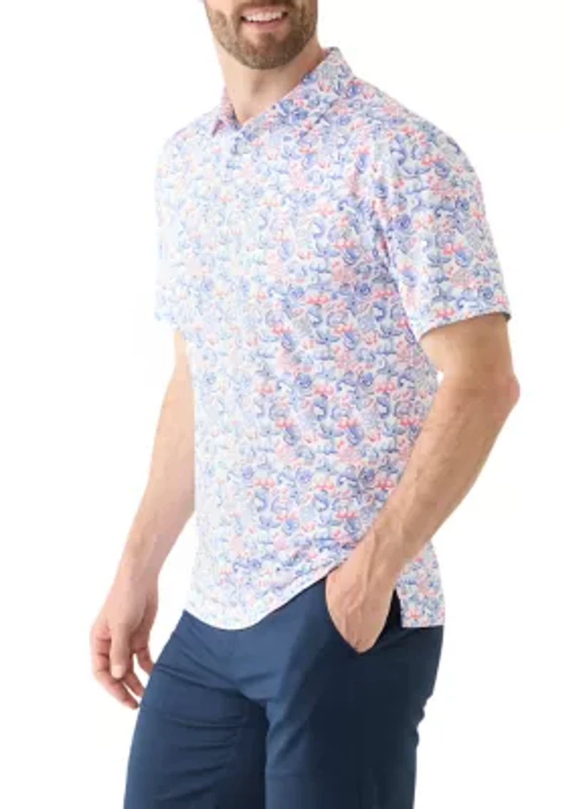 Men's Deep Sea Conversational Printed Polo Shirt