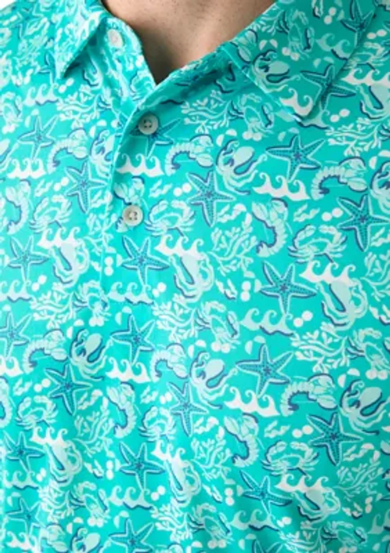 Men's Deep Sea Conversational Printed Polo Shirt