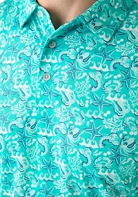 Men's Deep Sea Conversational Printed Polo Shirt