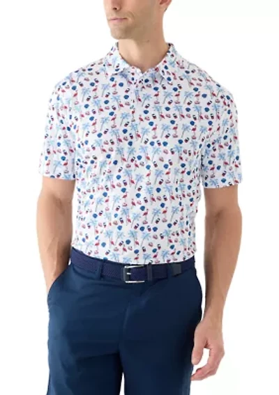 Men's Americana Summer Printed Polo Shirt
