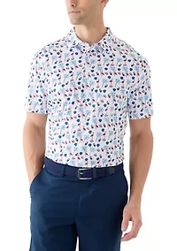 Men's Americana Summer Printed Polo Shirt